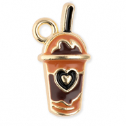 Metal charms tumbler Gold-Brown-Black