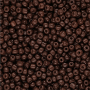 Glass seed beads 8/0 (3mm) Dark Brown