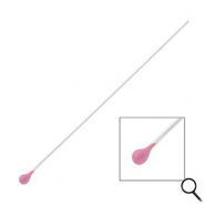 BY31® Stainless steel findings headpins with ball 70mm Silver-Lavender Purple