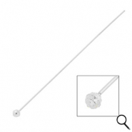 BY31® Stainless steel findings headpins with ball 70mm Silver