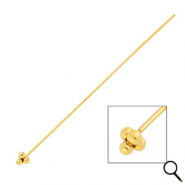 BY31® Stainless steel findings headpins with spheres 70mm Gold