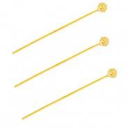 BY31® Stainless steel findings headpins with ball 35mm Gold