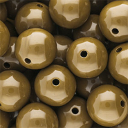 18 mm DQ acrylic beads shiny Wood Thrush Brown 17-1129 TCX