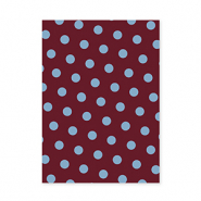BY31&reg; Jewellery cards dots Mahogany Red-Light Blue