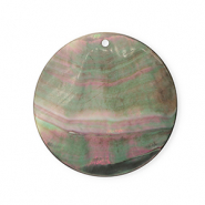 Shell pendants specials round Dark Grey-White