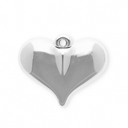 Acrylic charms heart Silver