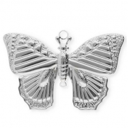 Stainless steel charms butterfly Silver