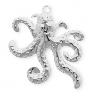 Stainless steel charms octopus Silver