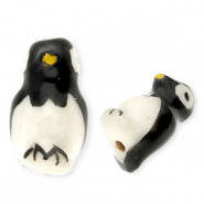 Beads ceramic penguin White-Black