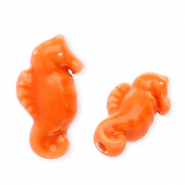 Beads ceramic seahorse Dark Orange