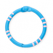 Colourful jewellery findings key chain ring Dark Blue-Light Pink