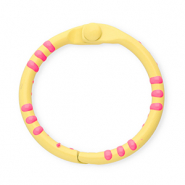 Colourful jewellery findings key chain ring Yellow-Dark Pink