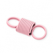 Colourful jewellery findings coil spring connector Light Pink