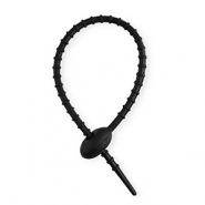 Colourful jewellery findings silicone zip tie Black