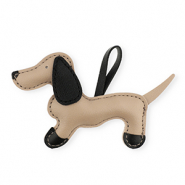Statement charms dachshund Light Brown-Black