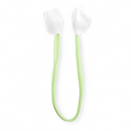 Statement charms tulip shiny Light Green- White