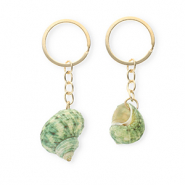 Keychain shell Multicolour Green-Gold