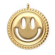 BY31® Stainless steel charms smiley Gold
