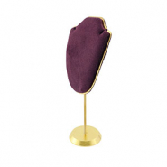 Jewellery display bust for necklaces Dark Purple-Gold