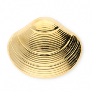 Stainless steel statement brooches shell Gold