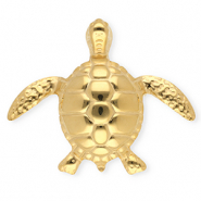 Stainless steel statement brooches turtle Gold
