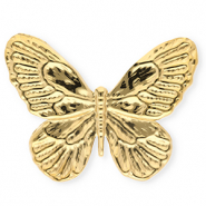 Stainless steel statement brooches butterfly Gold