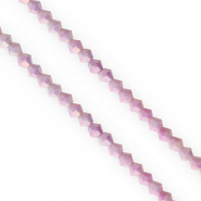 Top faceted beads bicone 4mm Lilac-AB Coating