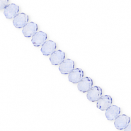 Top faceted beads 6x5mm disc Blue