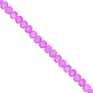 Top faceted beads 4x3mm disc Purple