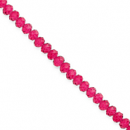 Top faceted beads 4x3mm disc Cherry Pink