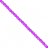 Top faceted beads 3x2mm disc Grape Purple