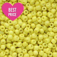 Glass seed beads 6/0 (4mm) Freesia Yellow