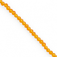 Top faceted beads 4x3mm disc Dark orange