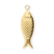 Stainless steel charms fish Gold