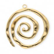 Stainless steel charms spiral Gold