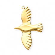 Stainless steel charms bird Gold