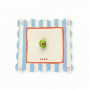 BY31® Eco-brass metal charms with enamel olive Gold-Olive Green-Red