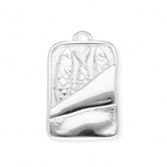 DQ European metal charms canned sardines Antique Silver (Nickelfree)