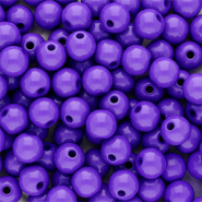 8 mm acrylic beads shiny Dark Purple