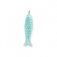 DQ&reg; greek ceramic charms sardine Turquoise Blue