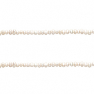 TQ Freshwater pearls vertical threading hole oval Natural White