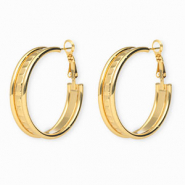 Stainless steel earrings / creoles Gold