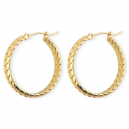Stainless steel earrings / creoles snake Gold