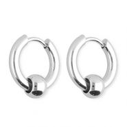 Stainless steel earrings / creoles Silver