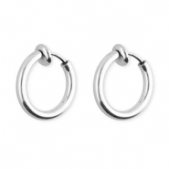 Stainless steel clip-on earrings / creoles Silver