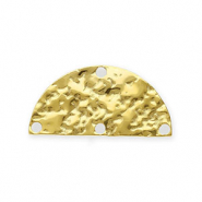 BY31® Stainless steel findings connector semicircle with 4 loops Gold