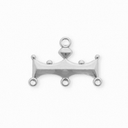 BY31® Stainless steel findings connector bar with 4 loops Silver