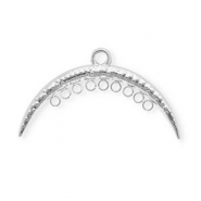 BY31® Stainless steel findings connector arch with 10 loops Silver