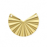 BY31® Stainless steel findings connector fan with 2 loops Gold
