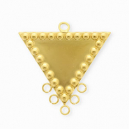 BY31® Stainless steel findings connector triangle with 6 loops Gold